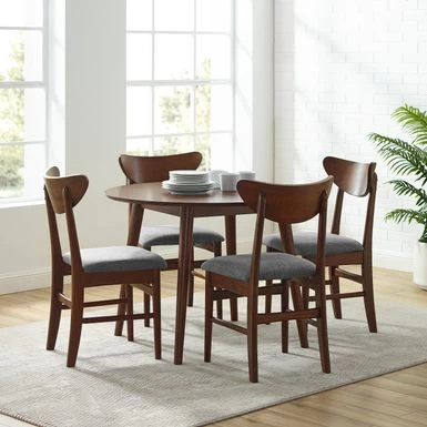 Landon 5Pc Round Dining Set - Mahogany