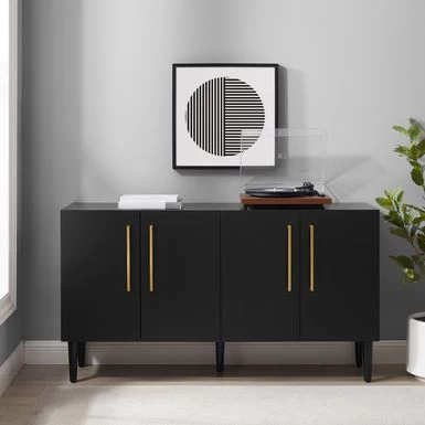 Everett Sideboard - 62"x19"x8" - Matte Black - Image 17