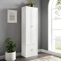 Harper Convertible Pantry Closet - 22"W X 12.5"D X 74'H - White