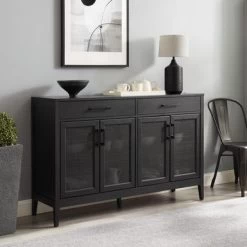 Milo Sideboard - 15.75"x56"x36" - 15.75"x56"x36" - Black