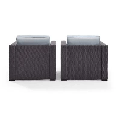 Biscayne Mist Wicker Outdoor Seating Chairs (Set Of 2) - Mist - Image 4