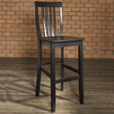 School House Black 30-inch High Bar Stool (Set Of 2) - Set Of 2 - Bar Height - Image 2