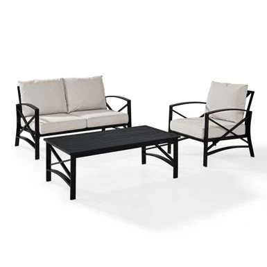 Kaplan Oil-bronze Steel 3-piece Outdoor Seating Set - Image 6