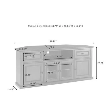 Black 60-inch Corner TV Stand - Black - Image 8