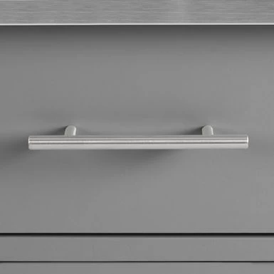 Savannah Stainless Steel Top Full-Size Kitchen Island/Cart - 37"H X 42"W X 18.25"D - Kitchen Cart - Stainless Steel - Grey - Image 13