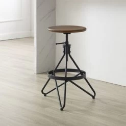 Kalen Adjustable Height Swivel Stool - Counter Height - Single - Brown