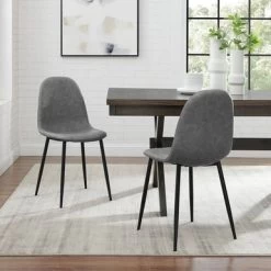 Weston 2Pc Dining Chair Set - 17"d X 17.13"w X 34"h - Distressed Gray
