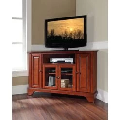 Lafayette Classic Cherry Finish 48-inch Corner TV Stand - Brown