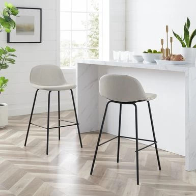 Riley 2Pc Counter Stool Set - 16.25"d X 16.25" X 33.5"h - Set Of 2 - Oatmeal - Counter Height