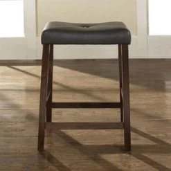 CF50022 Upholstered Saddle Seat Bar Stool (Set Of 2)