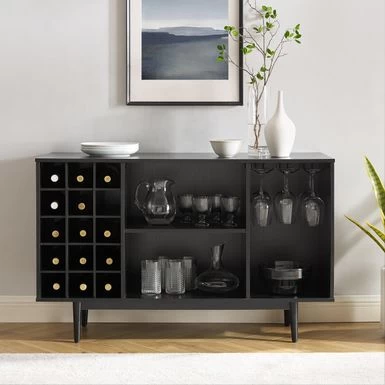 Liam Wine Storage Sideboard - 18'x47.75"x30.25" - Black - Image 2