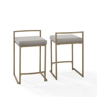 Harlowe 2Pc Counter Stool Set - 18.75"d X 17.5"W X 28"h - Creme - Image 13