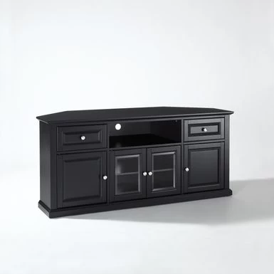 Black 60-inch Corner TV Stand - Black - Image 4