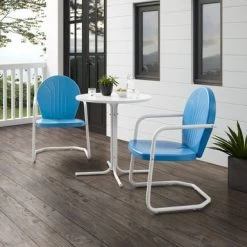 Griffith 3Pc Outdoor Bistro Set - 112 W X 36 D X 33.25 H - Blue
