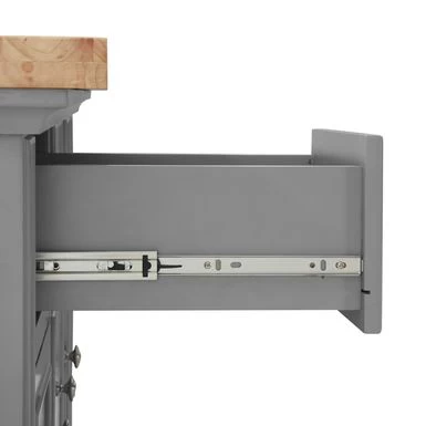 Julia Wood Top Kitchen Island - 50 "W X32 "D X 36 "H - Stationary - Gray - Wood - Image 14