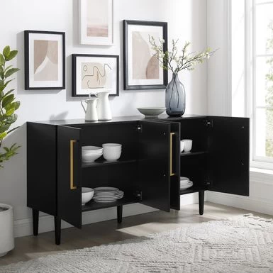 Everett Sideboard - 62"x19"x8" - Matte Black - Image 15
