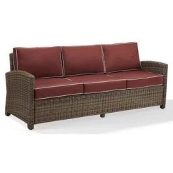 Crosley Furniture Bradenton Sofa With Sangria Cushions
