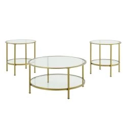 Aimee 3 Piece Set- Coffee, 2 Side Tables