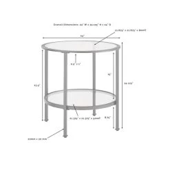 Aimee Glass Side Table