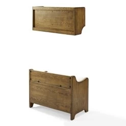 Fremont 2 Pc Entryway Kit - Bench, Shelf In Coffee