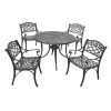 Crosley Furniture KOD6003BK Sedona 5-Piece Outdoor Dining Set With Arm Chairs