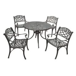 Crosley Furniture KOD6003BK Sedona 5-Piece Outdoor Dining Set With Arm Chairs