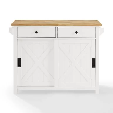 Laurel Kitchen Island/Cart - 18"x42"x32.63" - Portable - White - Wood - Image 13