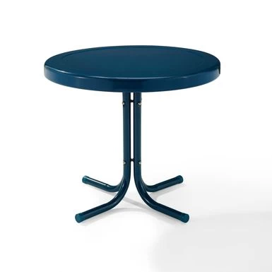 Retro Metal Side Table In Navy - Blue - Image 6