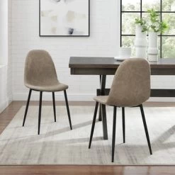 Weston 2Pc Dining Chair Set - 17"d X 17.13"w X 34"h - Distressed Brown