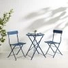 Karlee 3pc Indoor/Outdoor Metal Bistro Set - 23.5"d X 71.76"w X 32"h - Navy