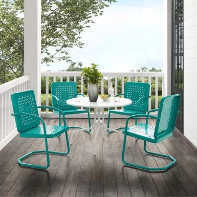 Bates Steel Outdoor 5-piece Dining Set - White - Image 17