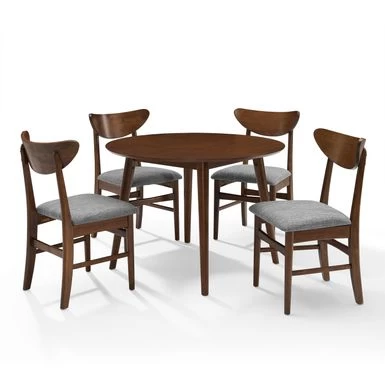 Landon 5Pc Round Dining Set - Mahogany - Image 4