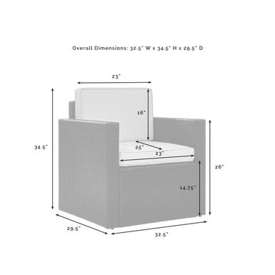 Palm Harbor 2 Piece Wicker Outdoor Set - Brown - Image 6