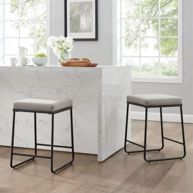 Beckett 2Pc Counter Stool Set - 16 "W X 18.5 "D X 24 "H - Grey