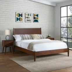 Landon Full Queen Bed In Mahogany - Mahogany - Queen
