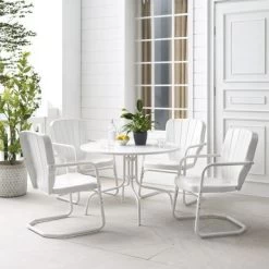 Ridgeland 5-piece Outdoor Dining Set - White