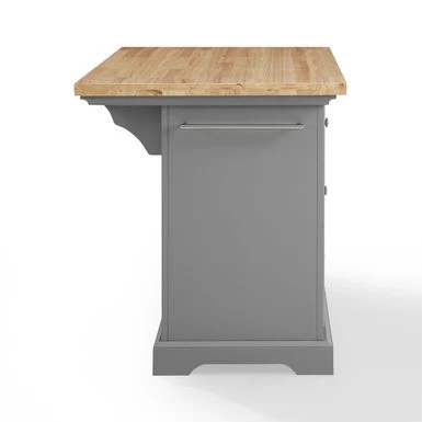 Julia Wood Top Kitchen Island - 50 "W X32 "D X 36 "H - Stationary - Gray - Wood - Image 11