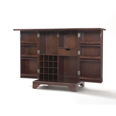 LaFayette Vintage Mahogany Wood Expandable Bar Cabinet - Wood - Mahogany - Image 5