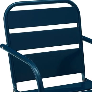 Brighton 2pc Outdoor Metal Armchair Set - 22.88 W X 23.63 D X 33.25 H - 22.88 W X 23.63 D X 33.25 H - Navy - Image 8
