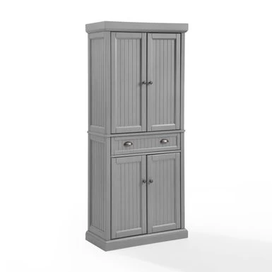 Crosley Seaside Grey Freestanding Kitchen Pantry Cupboard - 30 "W X16 "D X 72 "H - Gray - Image 8